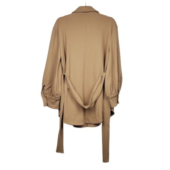 Banana Republic Factory Womens Tan Twill Tie Waist Belted Jacket Size S NWT - Picture 4 of 5